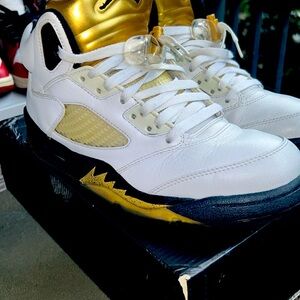 Classic Black white and Gold Air Jordan’s